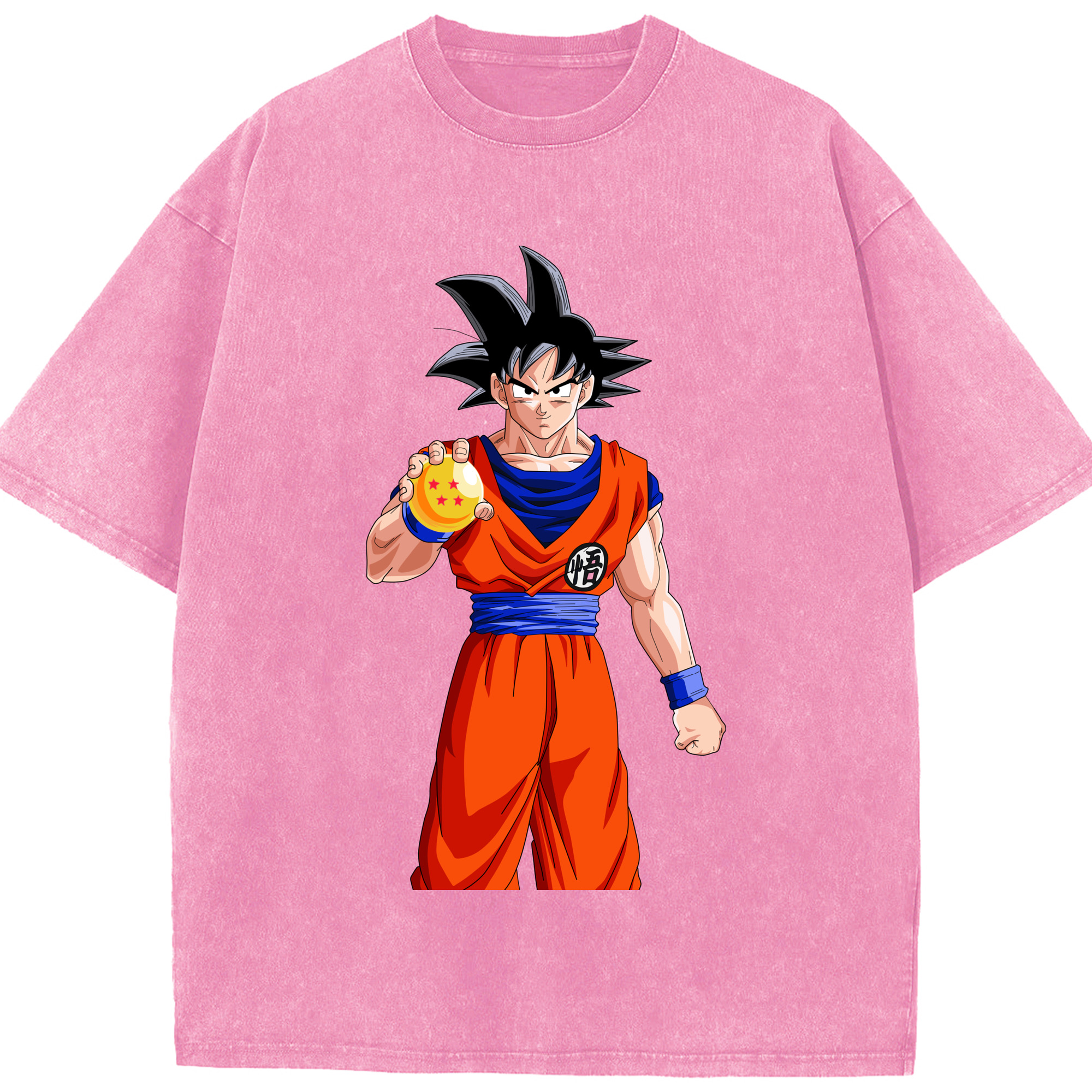 （画像用） ドラゴンボール 孫悟空（そん ごくう）Son Goku カカロット DRAGON BALL Kakarotto 綿100% ヴィンテージ風 半袖Tシャツ（フロントプリント）